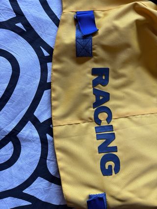 Chaqueta de moto RACING amarilla y azul