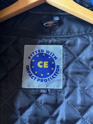 Chaqueta de moto RACING amarilla y azul