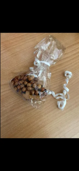 Collana rosario marrone