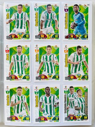 Lote 18 cromos Real Betis Adrenalyn 2017-18