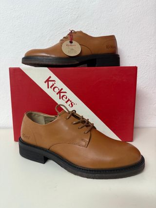 Zapatos Kickers cordones marrones talla 36