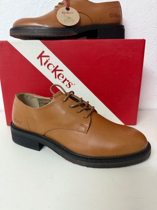 Zapatos Kickers cordones marrones talla 36