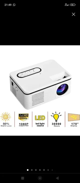 Proyector LED S361 Full HD 1080P NUEVO.
