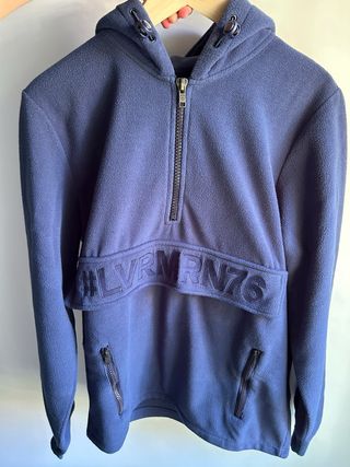 Sudadera Álvaro Moreno Azul Media Cremallera