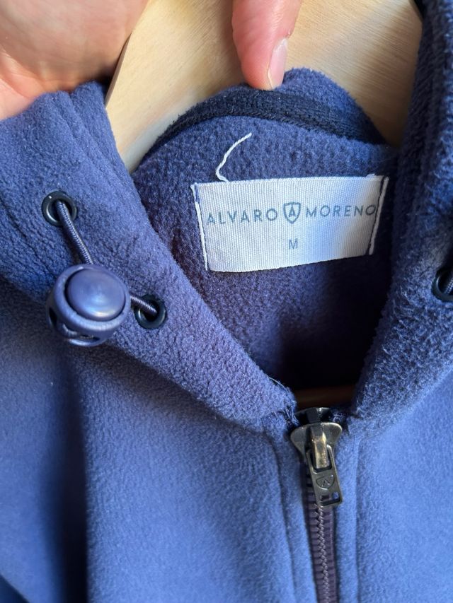 Sudadera Álvaro Moreno Azul Media Cremallera