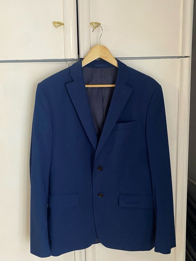 Americana azul de hombre