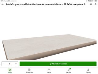Gres porcelánico, 23 bordillos escalera Ext. 60x30