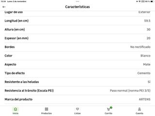 Gres porcelánico, 23 bordillos escalera Ext. 60x30