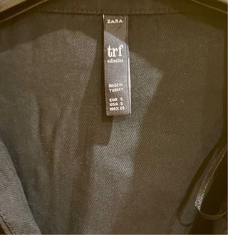 Camicia nera in lino Zara Taglia S