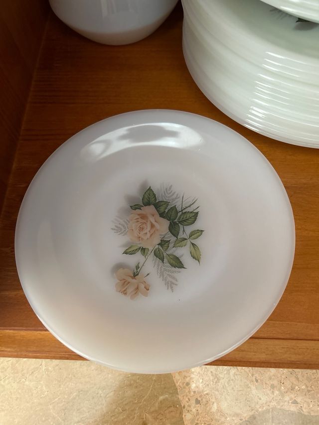 Vajilla Vintage Rosas Porcelana