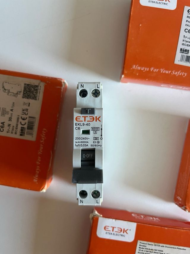 4 x Interruptor Etek Electric C6A
