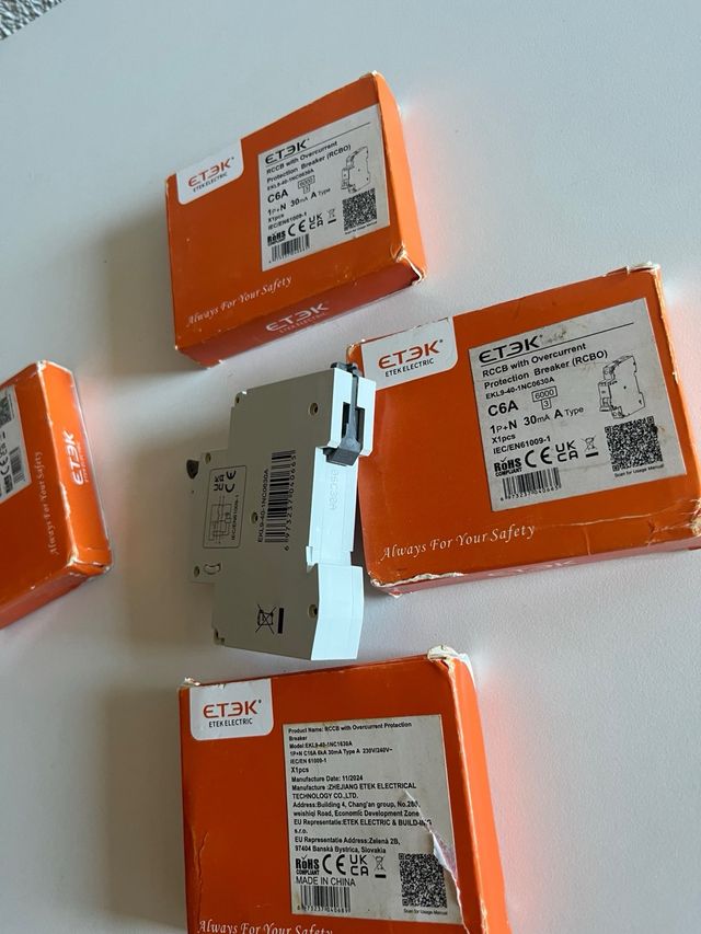 4 x Interruptor Etek Electric C6A