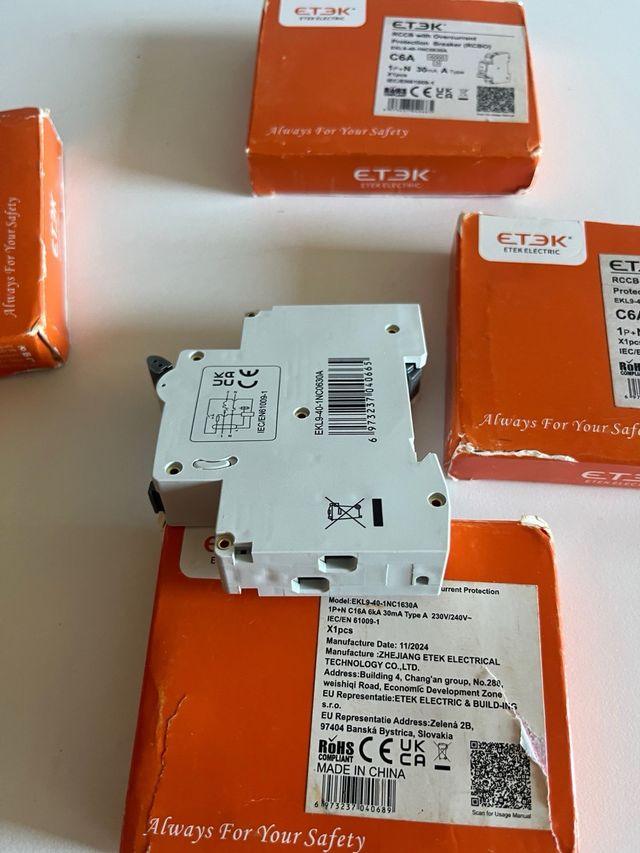 4 x Interruptor Etek Electric C6A