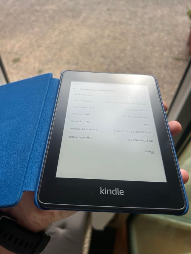 Kindle Paperwhite 10ª Geração c/ Capa Azul