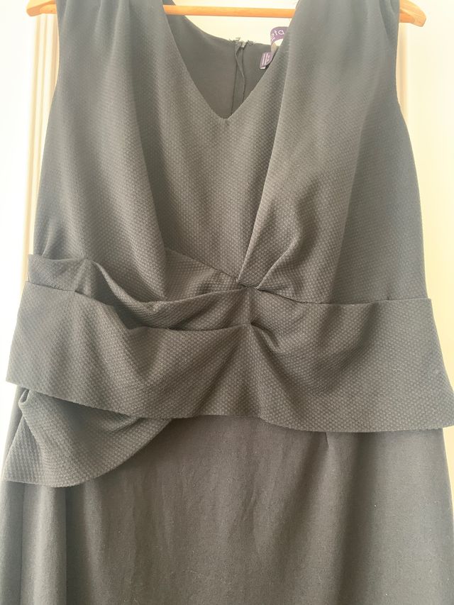 Vestido Mango Negro Punto Talla XXL