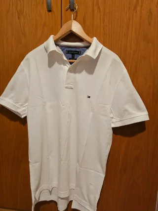 Polo Tommy Hilfiger Blanco Talla M Corte regular