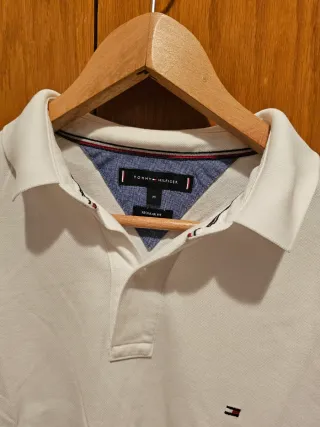 Polo Tommy Hilfiger Blanco Talla M Corte regular