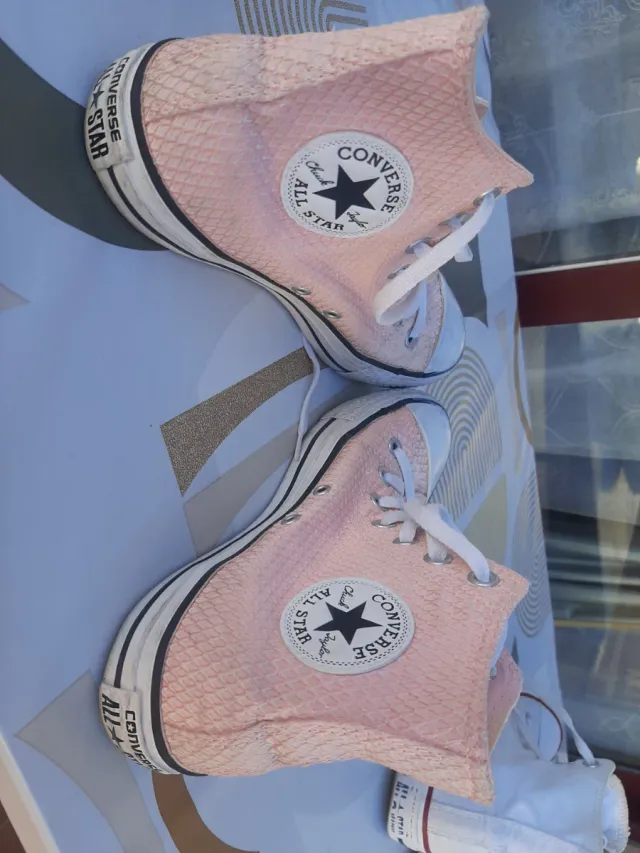 Zapatillas Converse altas rosa