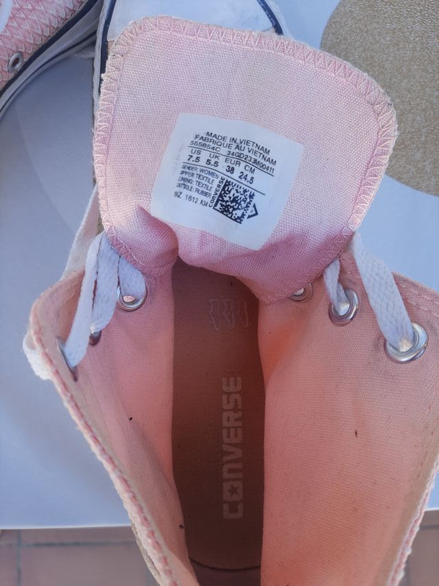 Zapatillas Converse altas rosa