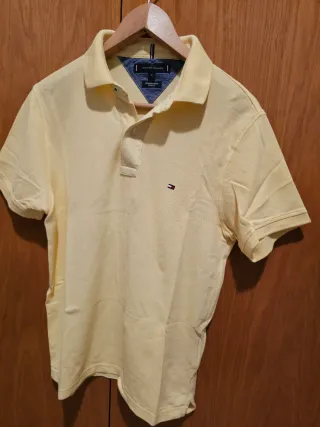 Polo Tommy Hilfiger Amarillo claro Talla M