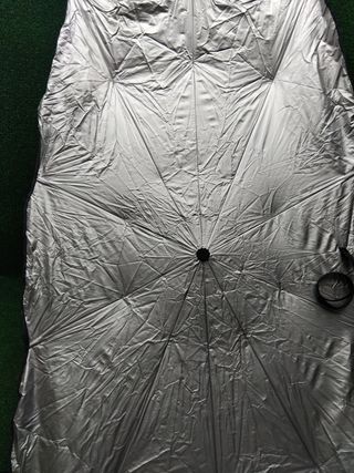 Parasol para coche plateado 140×79cm