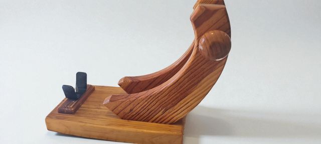 Porta prosciutto in legno e metallo