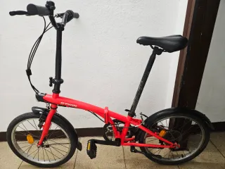Bici plegable roja