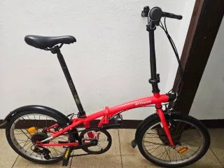 Bici plegable roja