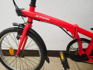 Bici plegable roja