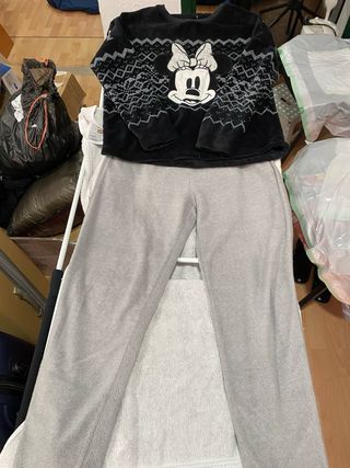 Pijama Mickey Mouse Negro y Gris