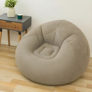 Poltrona Gonfiabile 80 Cm Beige Pouf Relax Casa IT