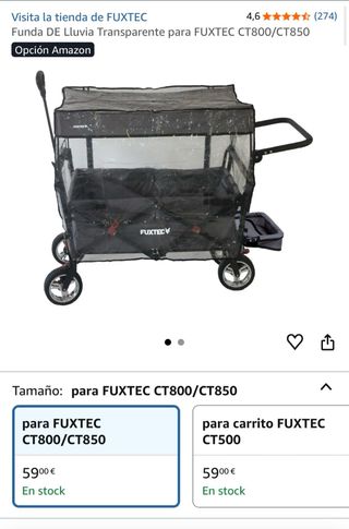 Funda Lluvia Transparente carro FUXTEC CT800/CT850