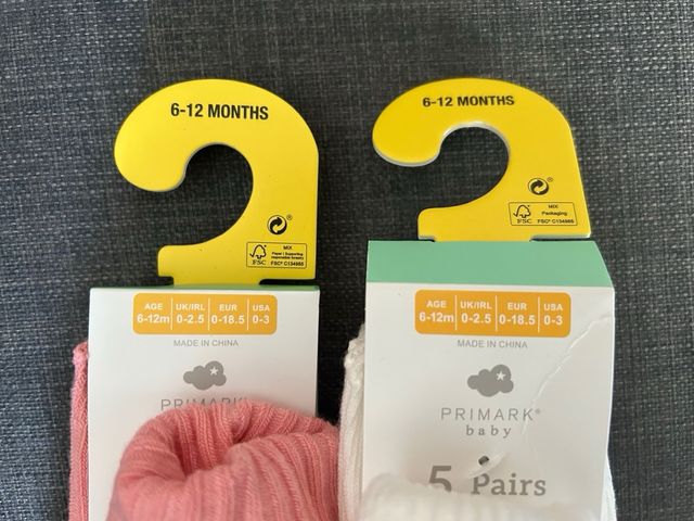 Calcetines bebé Primark 4 y 5 pares