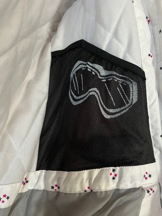 Giacca sci bambina Brugi bianca fantasia