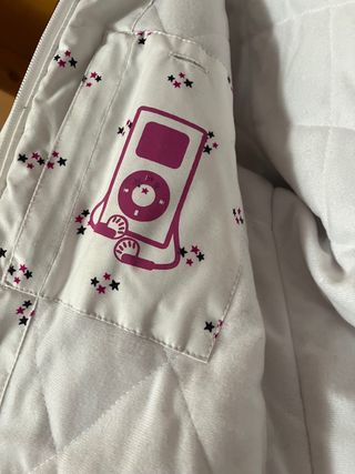 Giacca sci bambina Brugi bianca fantasia