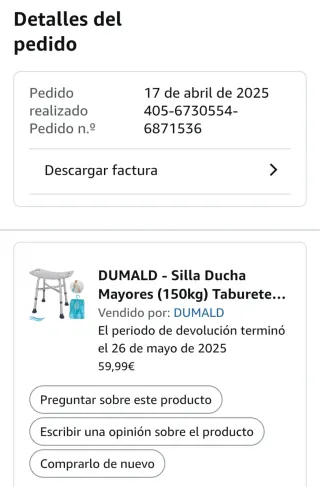 Silla ducha para personas mayores