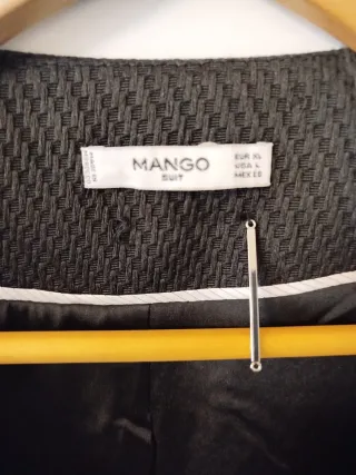 Abrigo Mango Mujer Negro