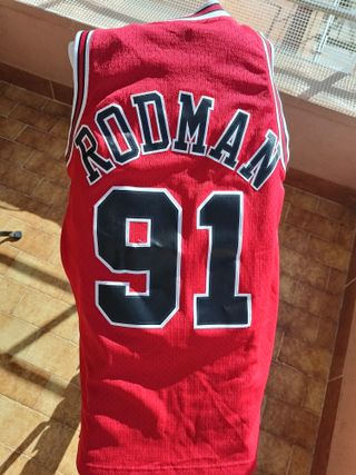Camiseta NBA Chicago Bulls Dennis Rodman #91 Talla