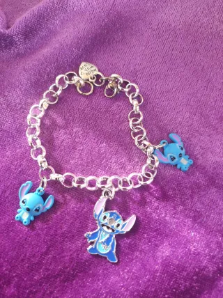 Bracciale braccialetto Stitch con ciondoli