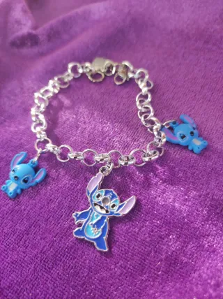 Bracciale braccialetto Stitch con ciondoli