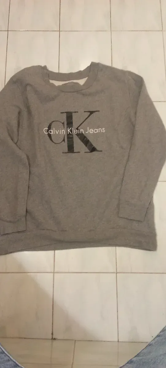 Felpa Calvin Klein Uomo Grigia Tg M