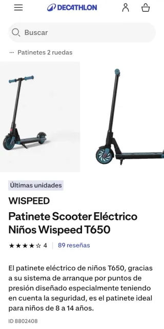 Patinete eléctrico infantil infantil (REPARAR)