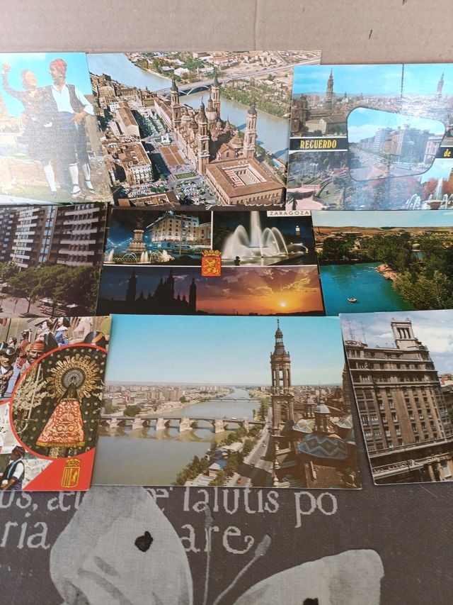 38x Cartoline antiche di Saragozza e regione degli anni 60-80