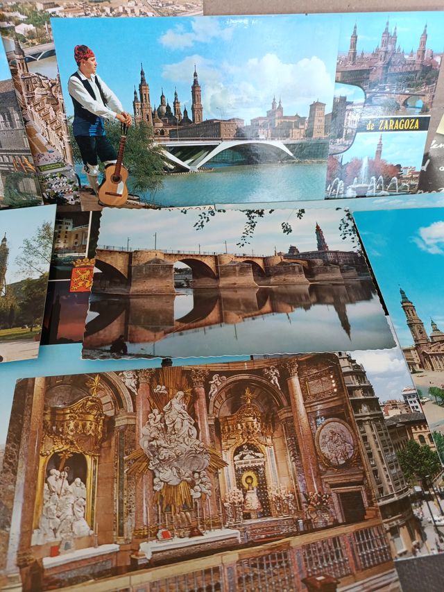 38x Cartoline antiche di Saragozza e regione degli anni 60-80