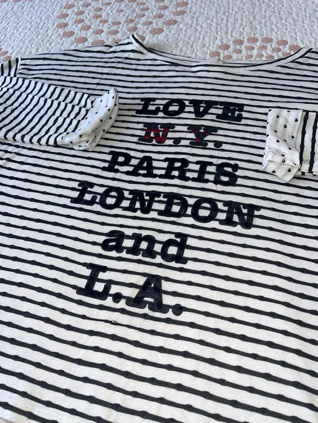 Blusa a righe N.Y. Paris London L.A.