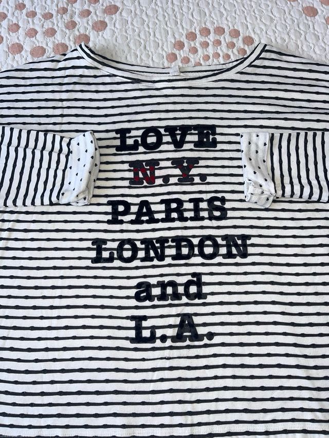 Blusa a righe N.Y. Paris London L.A.