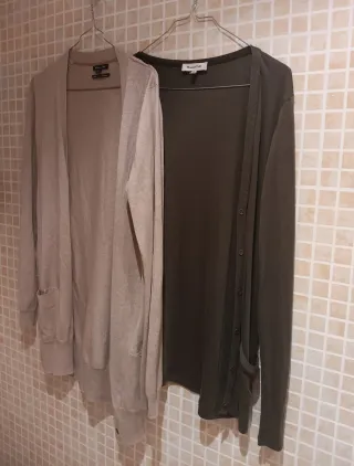 Massimo Dutti Chaquetas Beige y Verde Oliva