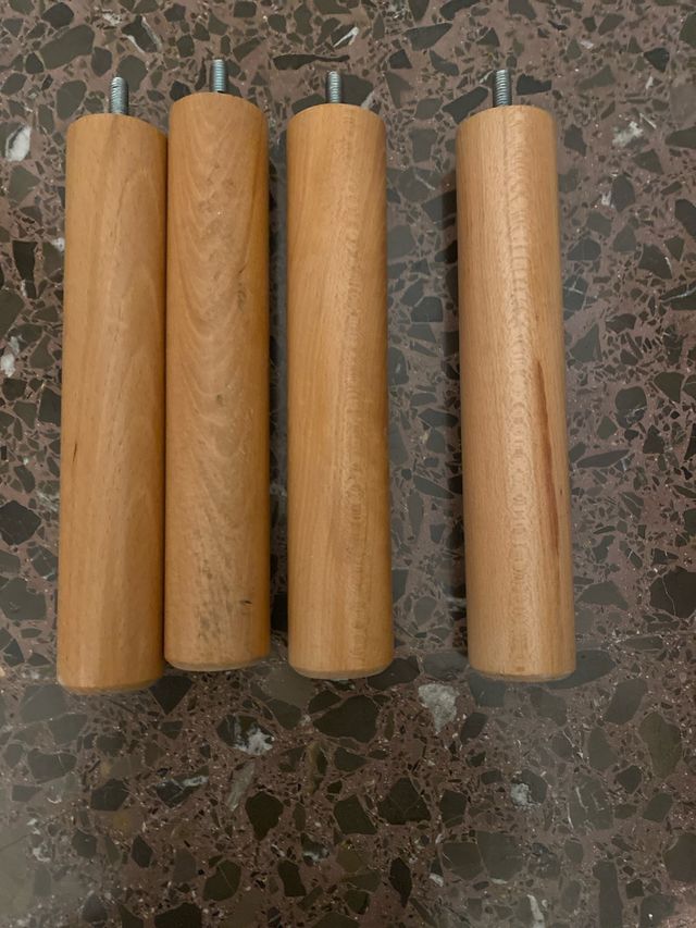 Patas de madera para cama (4 unidades)