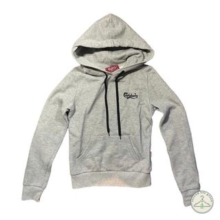 F1.2 Felpa Carlsberg grigia con cappuccio da donna