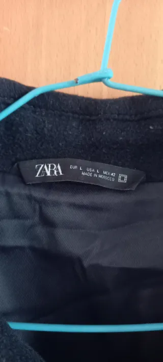 Chaqueta Zara Lana Hombre Negra
